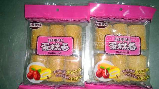 定量装蛋糕卷红枣味