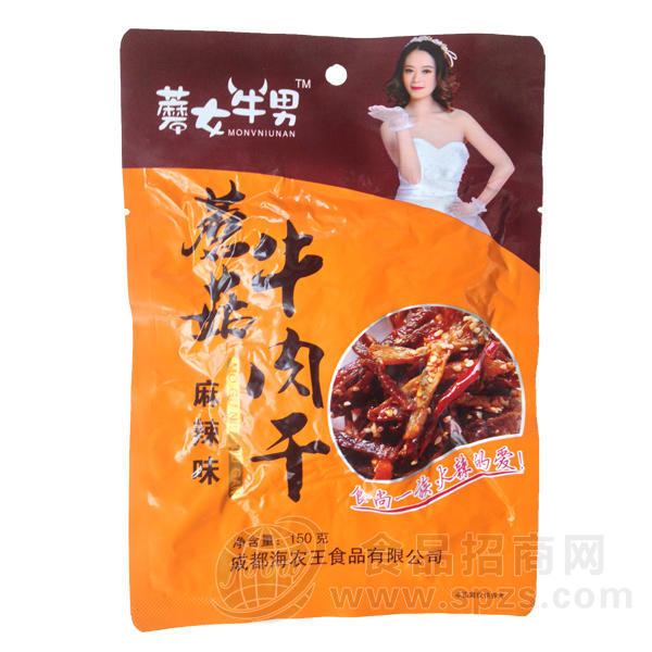 蘑女牛男 蘑菇牛肉干 肉干肉脯 休闲食品 麻辣味 150g