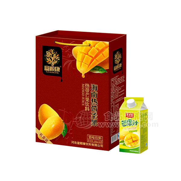 富顺康芒果果味饮料488mlx6盒