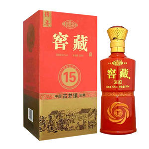 进贡坊窖藏绵柔15年白酒500ml