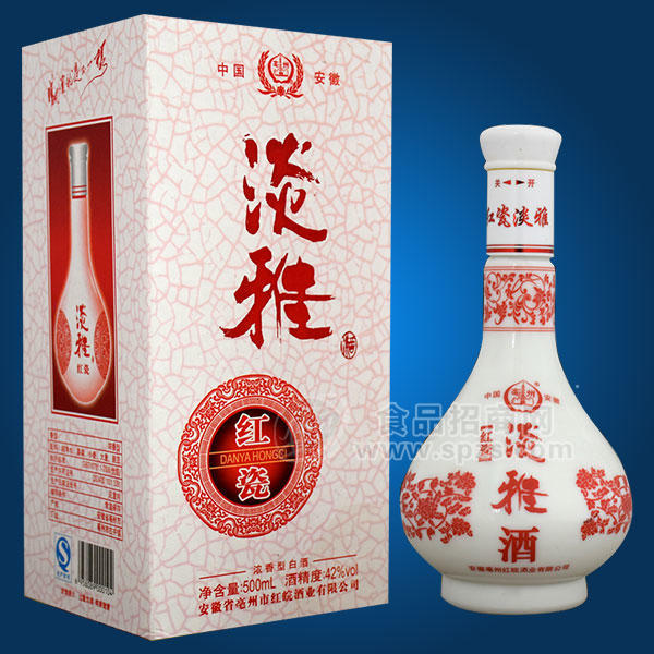 亳州淡雅酒 紅瓷濃香型白酒