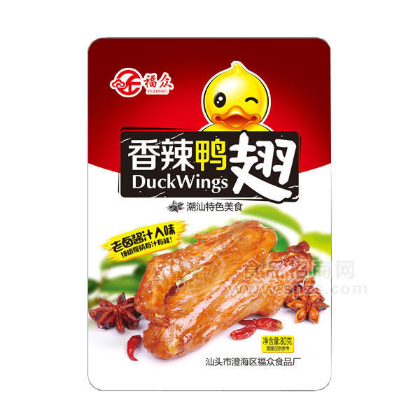 福眾 香辣鴨翅 休閑食品 80g