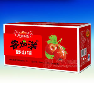 客加满 野山楂300mlx15瓶 果汁饮料