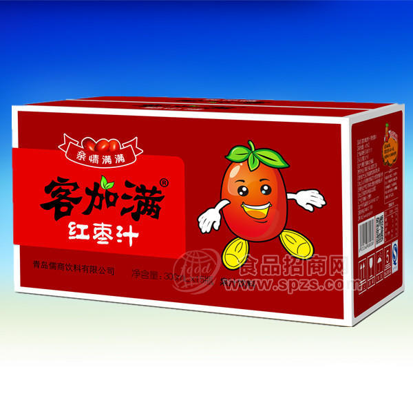 客加满 红枣汁果汁饮料300mlx15瓶