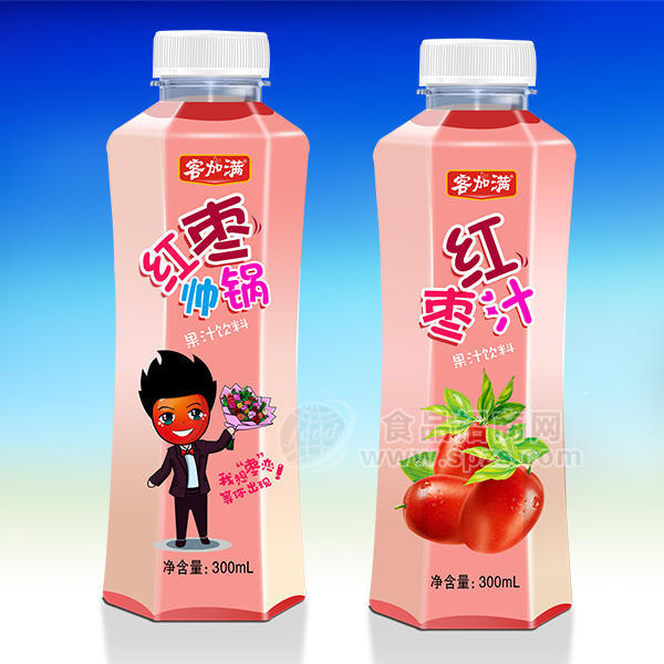 ·客加满红枣汁 红枣帅锅果汁饮料300ml 
