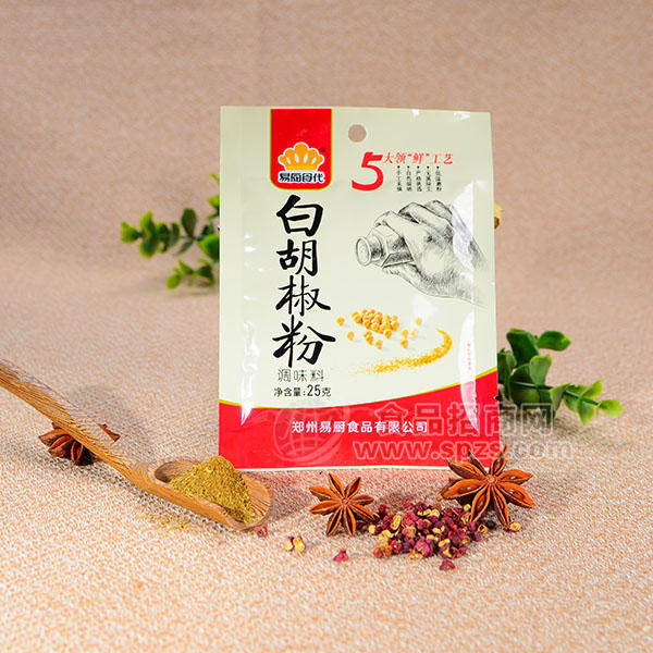 易廚食品 白胡椒粉25g調(diào)味料