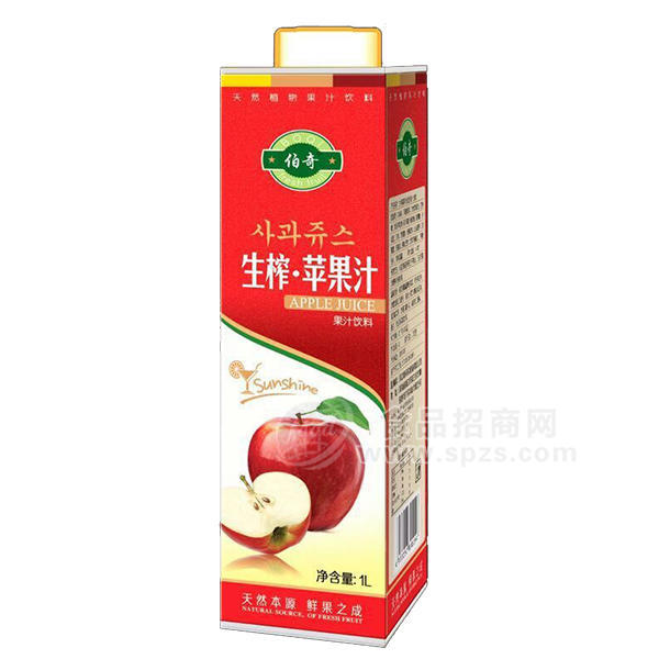 伯奇 生榨蘋果汁飲品1L