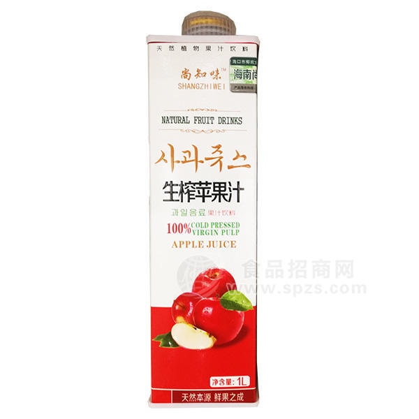 ·尚之味 生榨苹果汁 饮料1L 