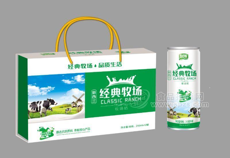 友濃經(jīng)典牧場(chǎng)植物蛋白飲料240mlX12罐