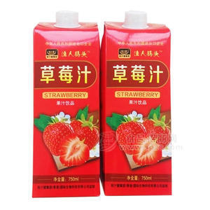 漁人碼頭  草莓汁果汁飲料750mL