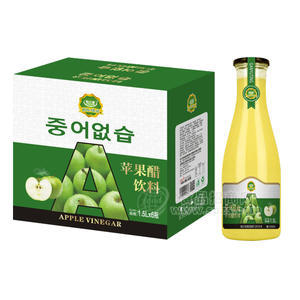 粒汁健  苹果醋果汁饮料1.5Lx6瓶