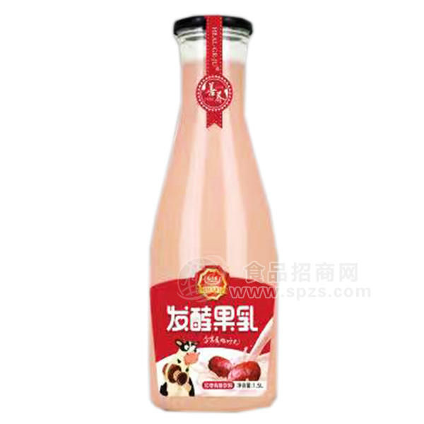 粒汁健發(fā)酵果乳紅棗乳味飲料1.5L