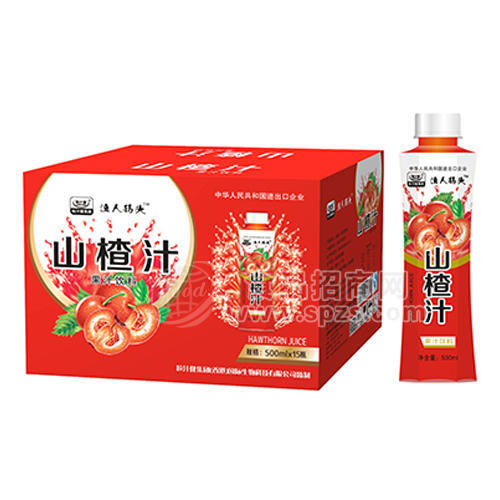 漁人碼頭山楂汁果汁飲料500mlx15瓶