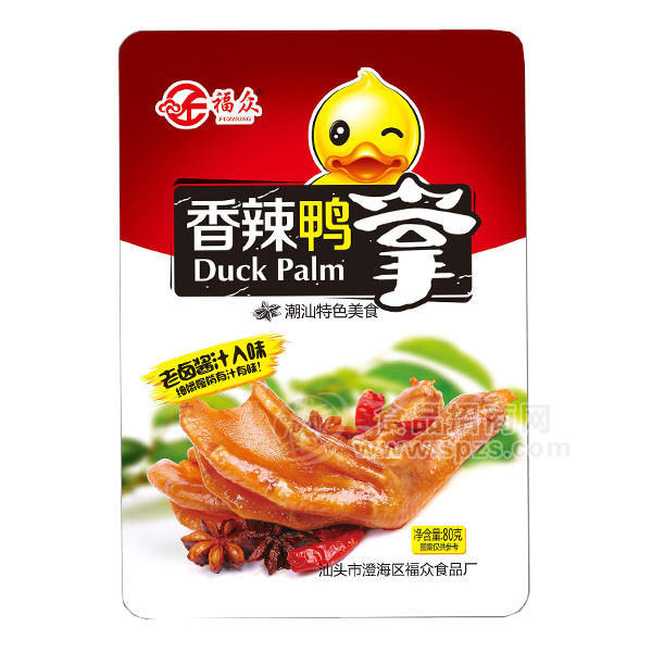 福众  香辣鸭掌 休闲食品 80g