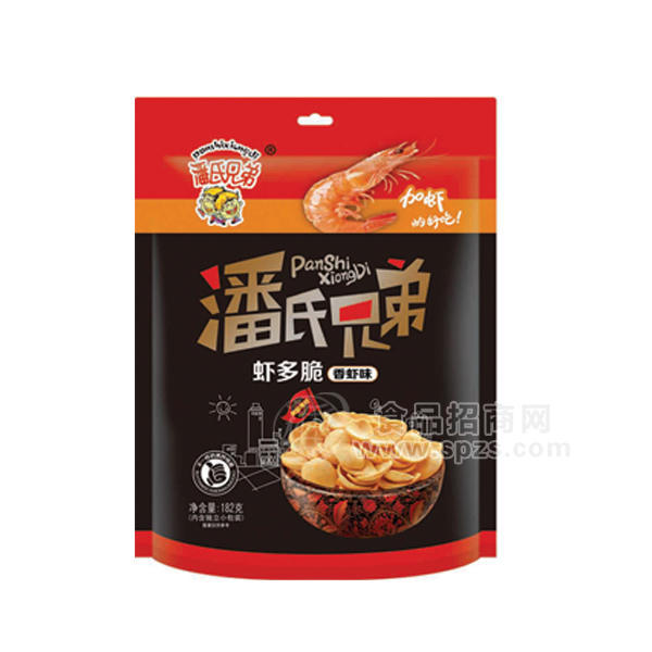 潘氏兄弟蝦多脆膨化食品 香蝦味182g