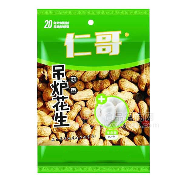 仁哥休閑食品 吊爐花生蒜香花生155g