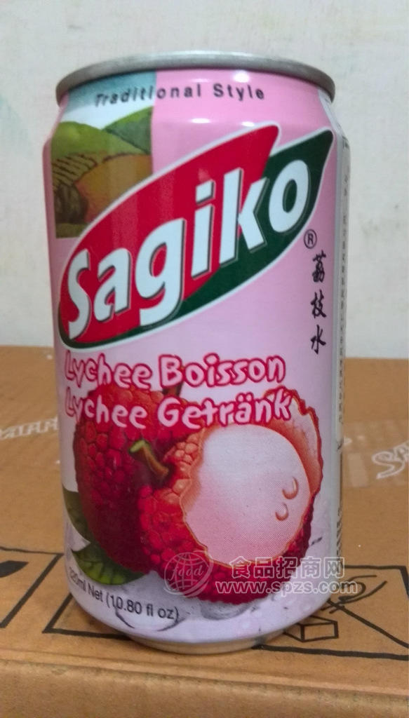 供應(yīng)新加坡進(jìn)口莎吉可芒果/荔枝/石榴飲料 sagiko320ml24罐/箱