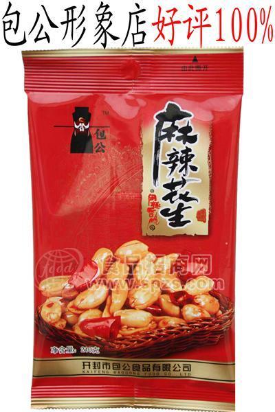 休閑食品開封特產(chǎn)包公麻辣花生210g