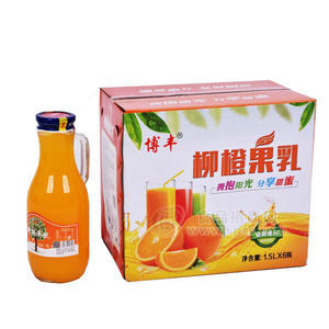 博丰果汇柳橙果乳 果汁饮料1.5Lx6瓶
