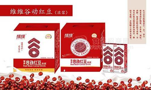 維維谷動(dòng)紅豆?jié)鉂{ 粗糧飲品