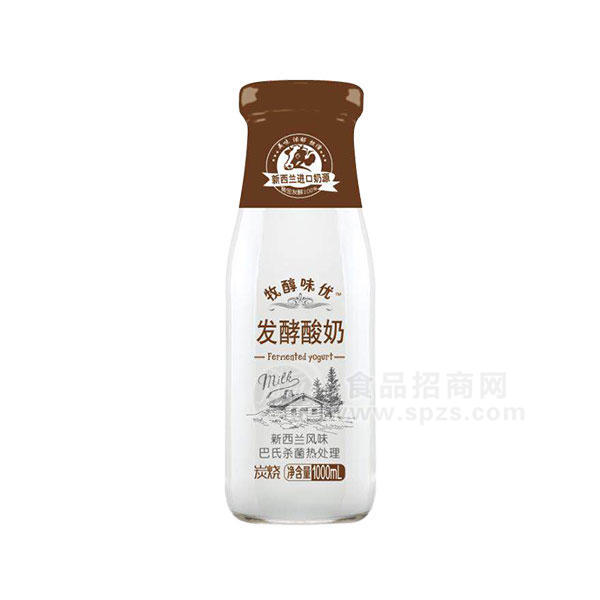 ·牧醇味优  发酵酸奶炭烧 乳饮品 1000ML 