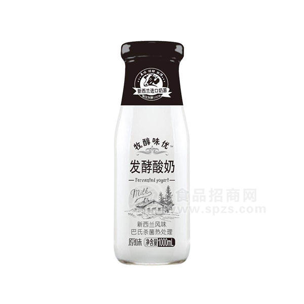 ·牧醇味优 发酵酸奶 原味乳饮品 1000ML 