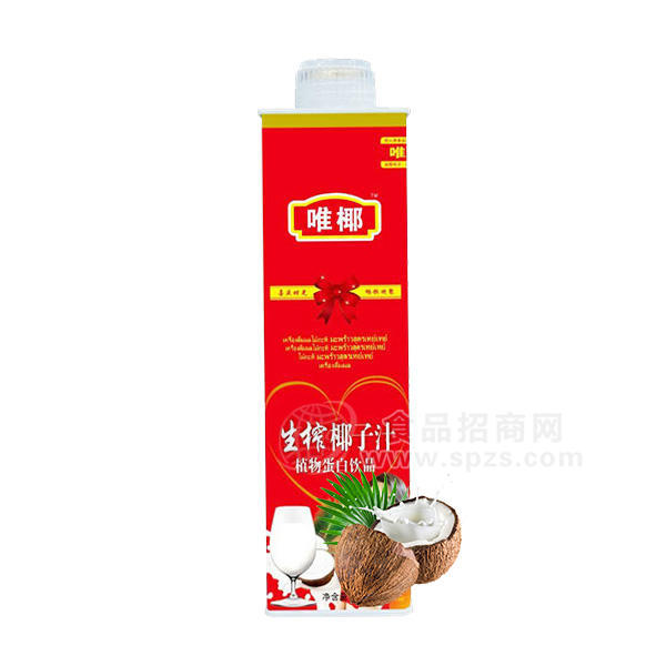生榨椰子汁 植物蛋白饮料 1L 
