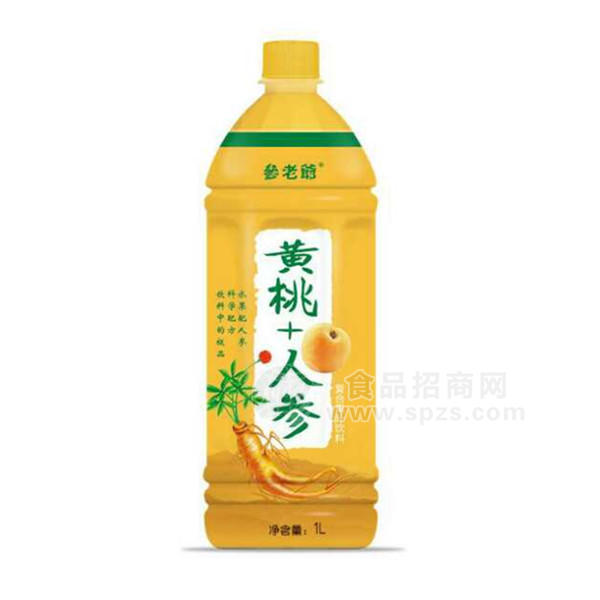·参老爷黄桃+人参 复合果汁饮料1L 黄桃汁人参饮料 