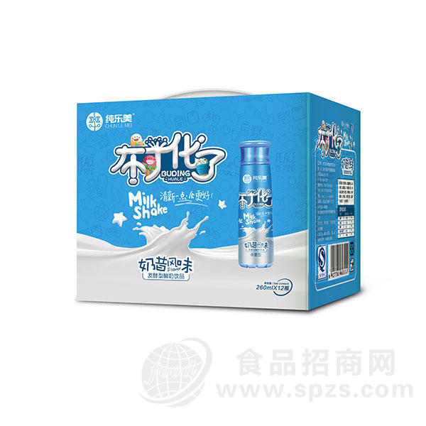 纯乐美奶昔风味发酵酸奶饮品260mlx12瓶