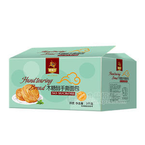 麦纯士  木糖醇手撕面包（燕麦）休闲食品箱装3kg