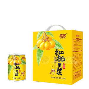优放 枇杷果浆饮料245毫升x12罐 罐装礼盒果汁饮料 枇杷饮料