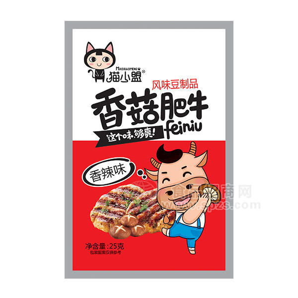 貓小盟  香菇肥牛 香辣味 休閑食品 25g