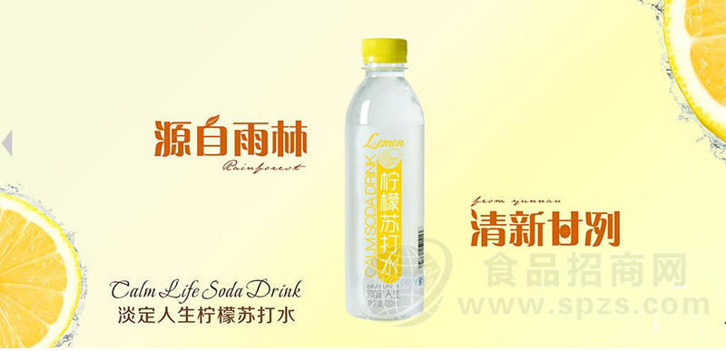 淡定人生柠檬苏打水400ml