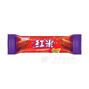 蓓嘉乐红米巧克力涂层威化饼干休闲食品