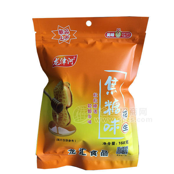 龍津河焦糖味花生 休閑食品168g