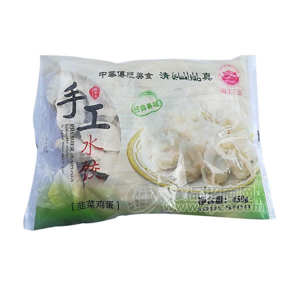 淘羊莊園 韭菜雞蛋 速凍手工水餃450g