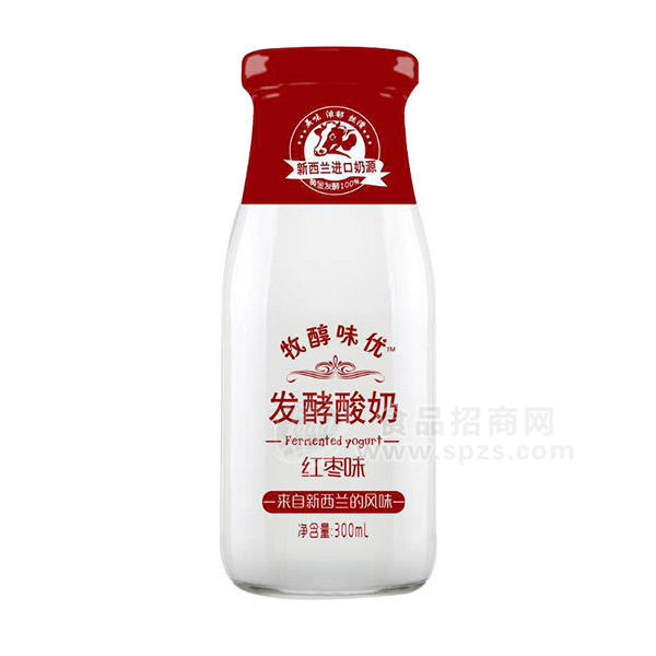 ·牧醇味优 红枣味 发酵酸奶 乳饮品 300ML 