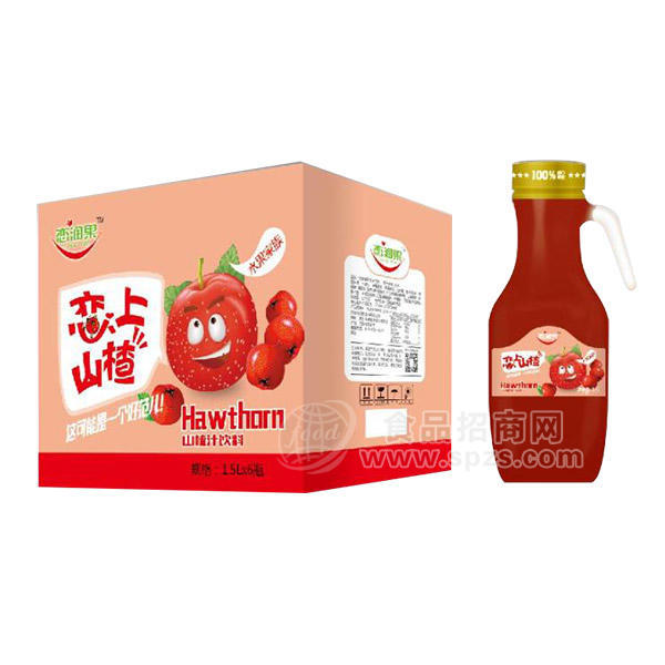 ·恋润果 恋上山楂 山楂汁饮料果汁饮料 箱装 1.5Lx6瓶 