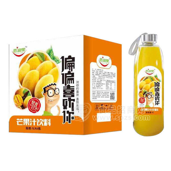 ·恋润果 芒果汁 饮料箱装 1Lx6瓶 