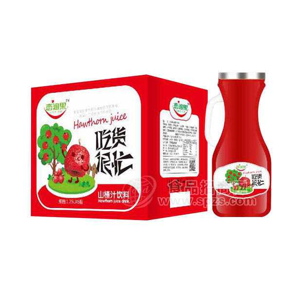 ·恋润果 山楂汁饮料 箱装果汁饮料 1.25Lx6瓶 