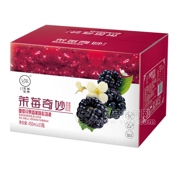 金瑞佳果茉梅奇妙 黑莓茉莉香味饮料450mlx15瓶