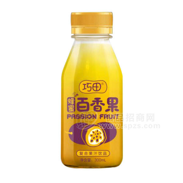 ·巧田 蜂蜜百香果 复合果汁饮料 300ML 