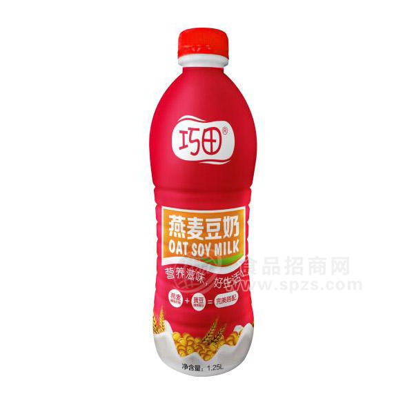 巧田燕麥豆奶 植物蛋白飲料 1.25L