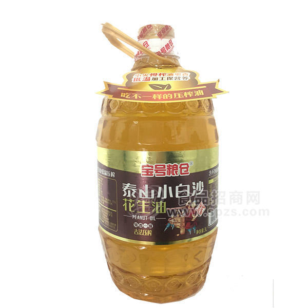 寶號糧倉泰山小白沙 花生油3L