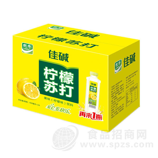 乐牛 柠檬苏打 果味饮料箱装 400MLx24