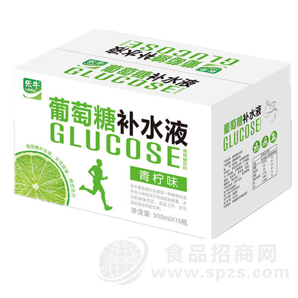 乐牛 葡萄糖补水液  青柠味 箱装500MLx15瓶
