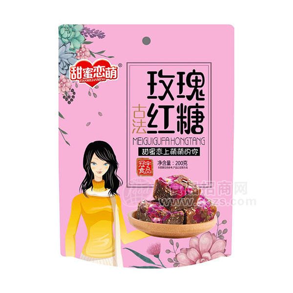 甜蜜恋萌古法玫瑰红糖200g