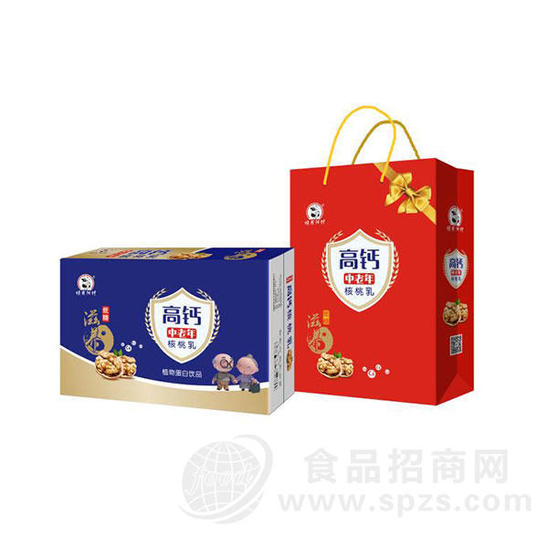 情有独钟高钙中老年核桃乳 植物蛋白饮料