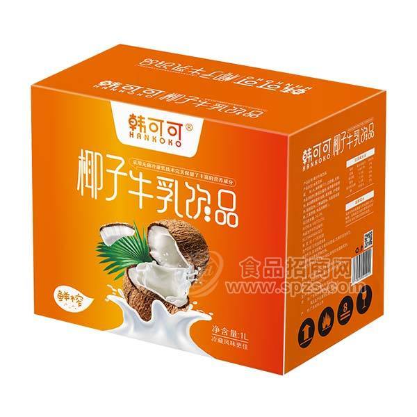 ·韩可可 椰子牛乳乳饮品 箱装 1L 