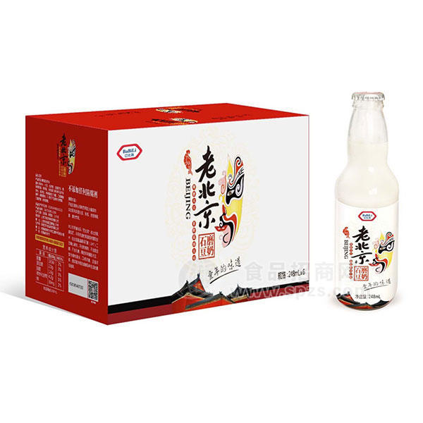 巴比莉 老北京原味豆奶 （玻璃瓶不回收）248MLx24